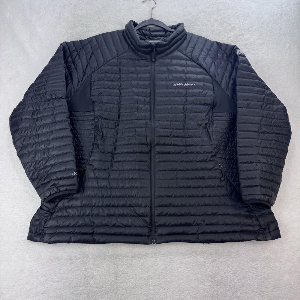 Eddie Bauer MicroTherm EB800 Down Puffer Jacket Women 3X Black First Ascent - Picture 3 of 11